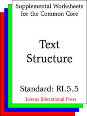 cover image of CCSS RI.5.5 Text Structure